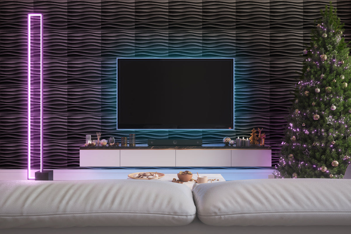 black peel and stick wall panels