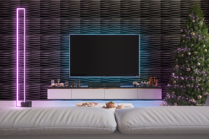 black peel and stick wall panels