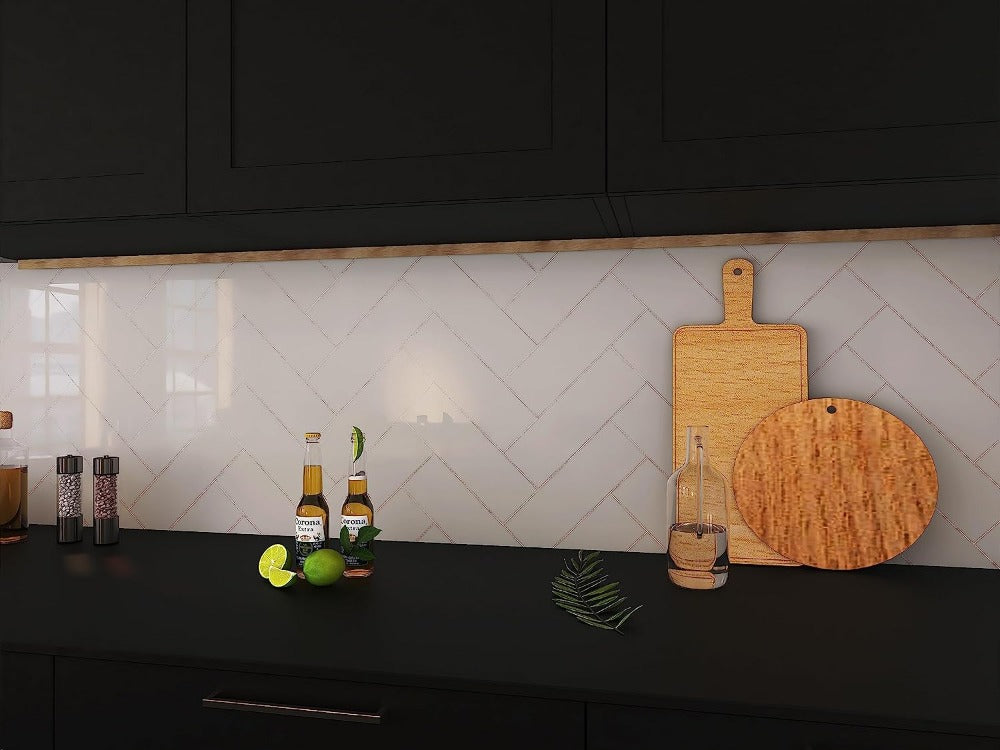 Solid Color Backsplash Tiles For Kitchen