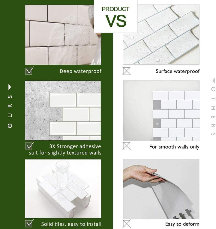 Peel and Stick Subway Tile Advantages