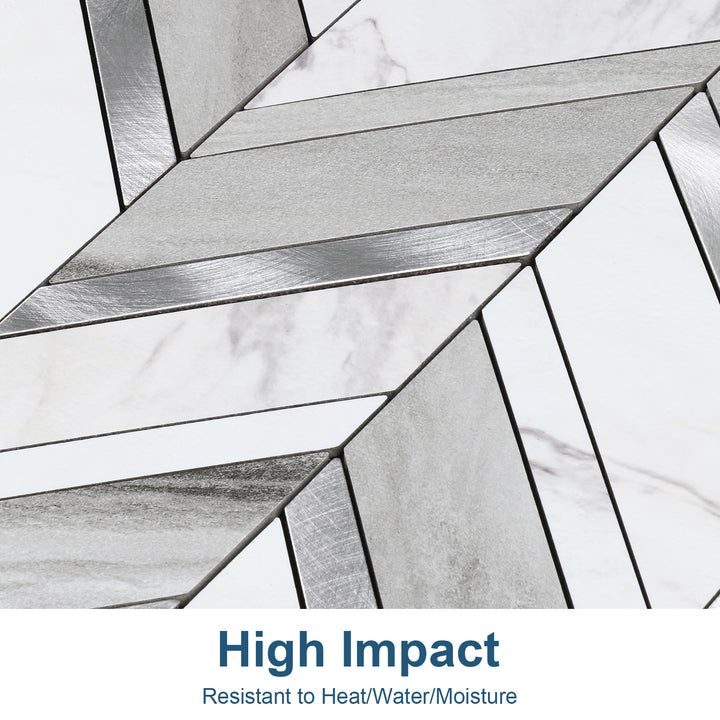 Herringbone  Peel and Stick Tile Detail