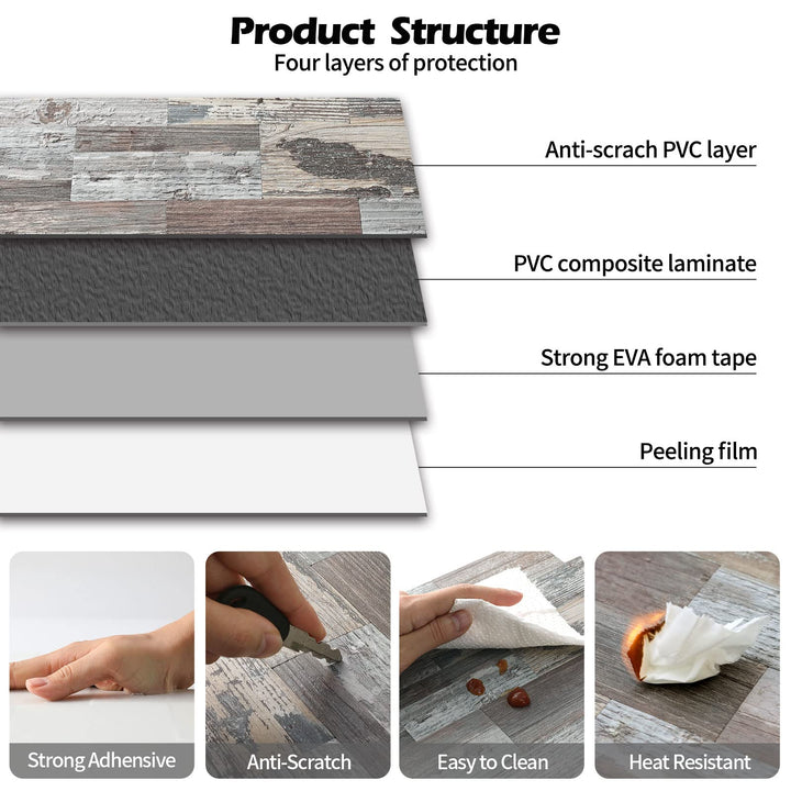 subway tile structure