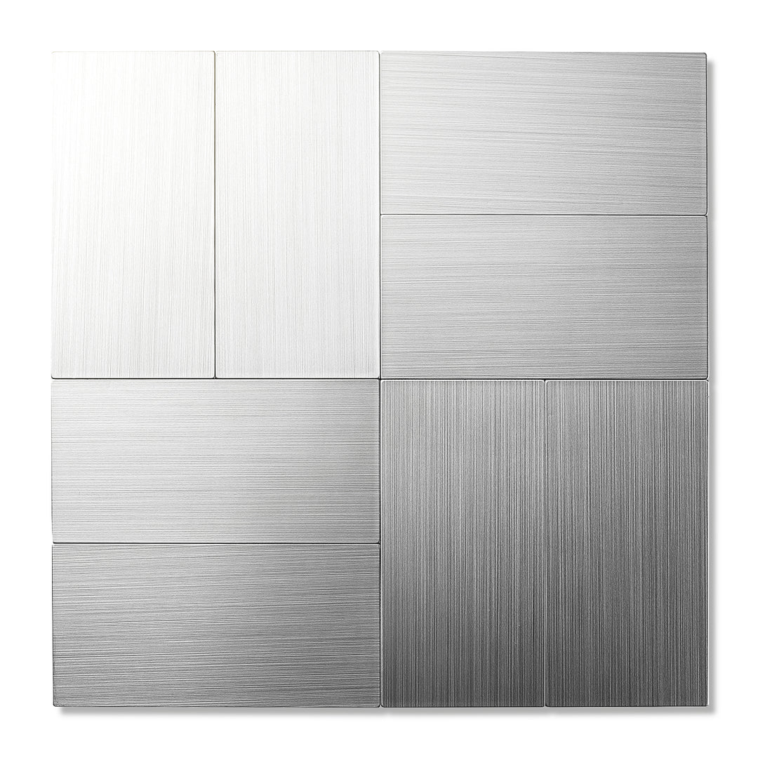 Silver Peel and Stick Backsplash