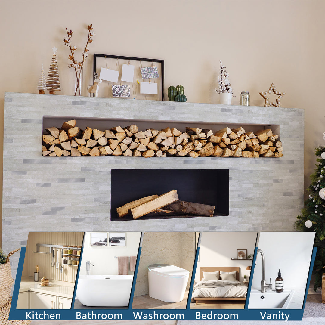 Elegant aesthetic in the fireplace