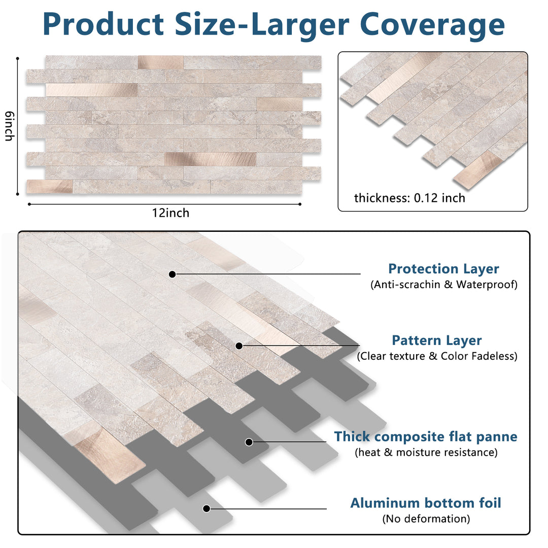 peel and stick wall tiles size