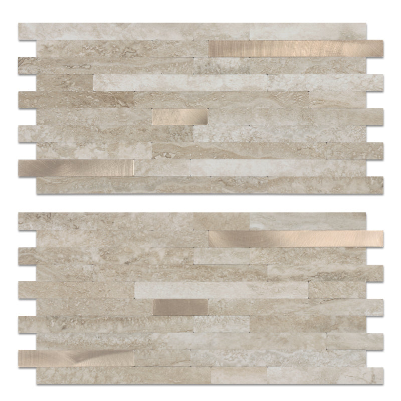 Rock Peel and Stick Backsplash Linear Blend Tile
