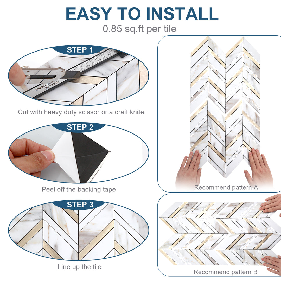 easy to install herringbone tile