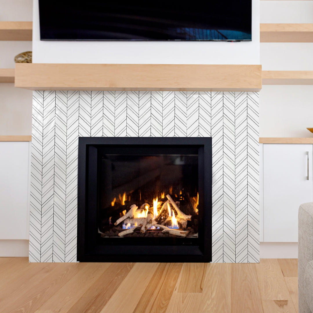 peel and stick tile for fireplace