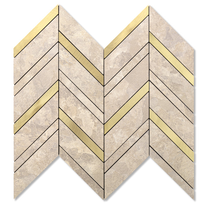 beige stone herringbone tiles
