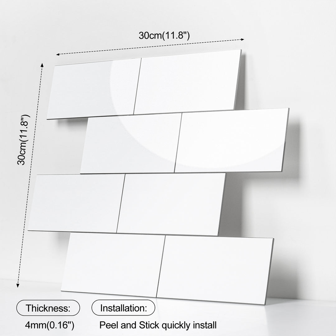 Self-adhesive tile size diagram