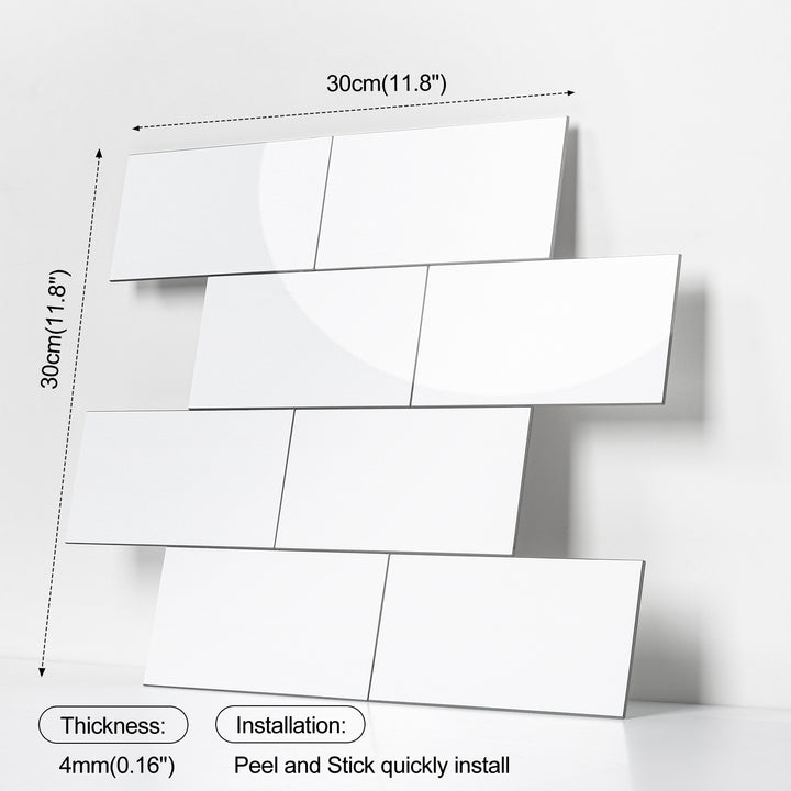 Self-adhesive tile size diagram