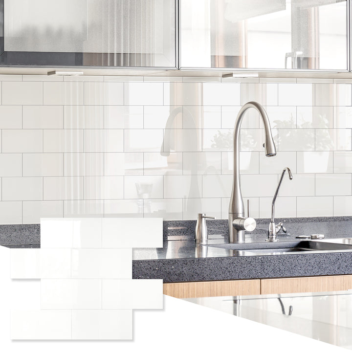 11,8" X 11,8" Grüne U-Bahn-Backsplash-Fliese zum Abziehen und Aufkleben