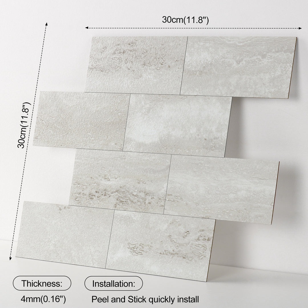 Light Gray Stone Backsplash Tile Size