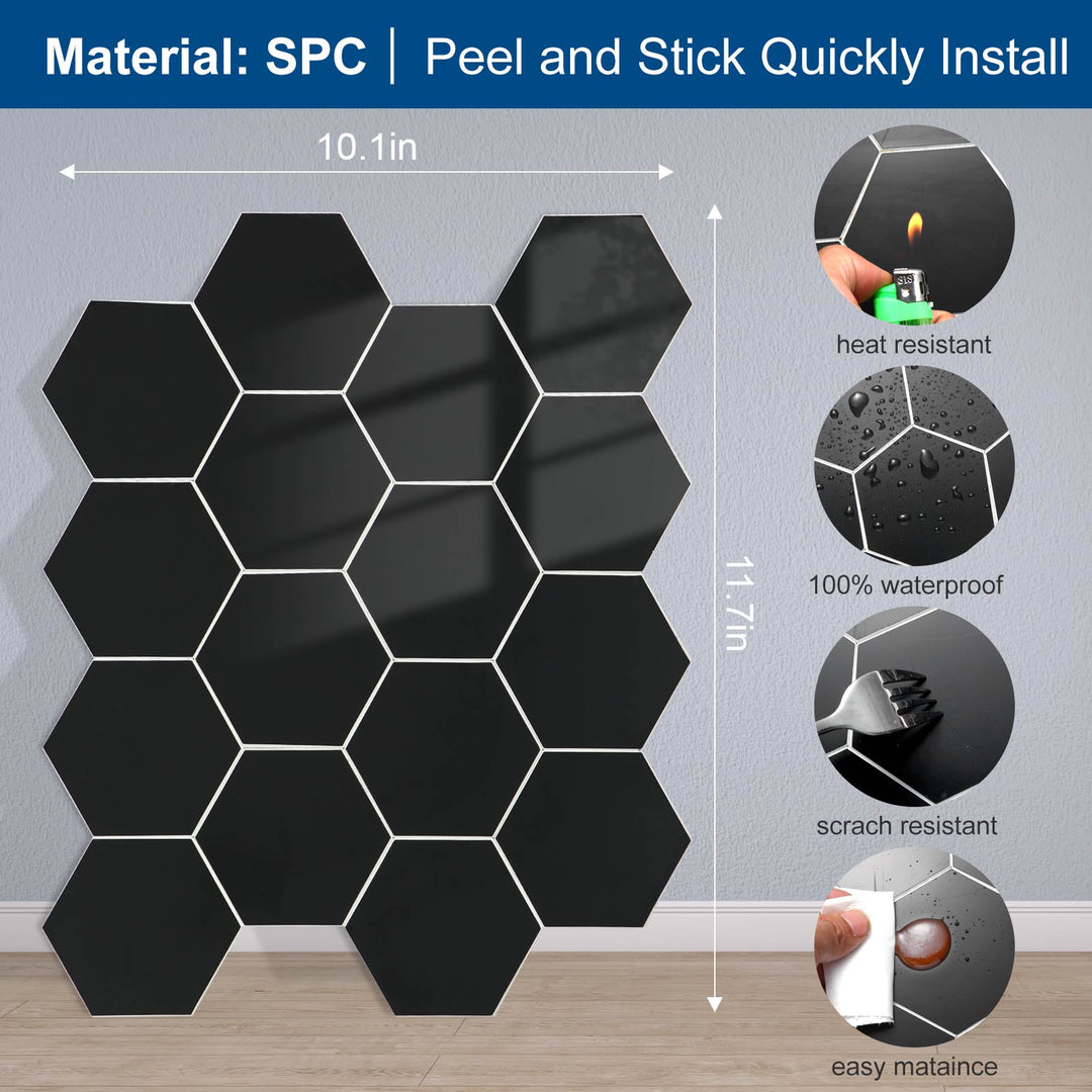 Self-adhesive tile size diagram
