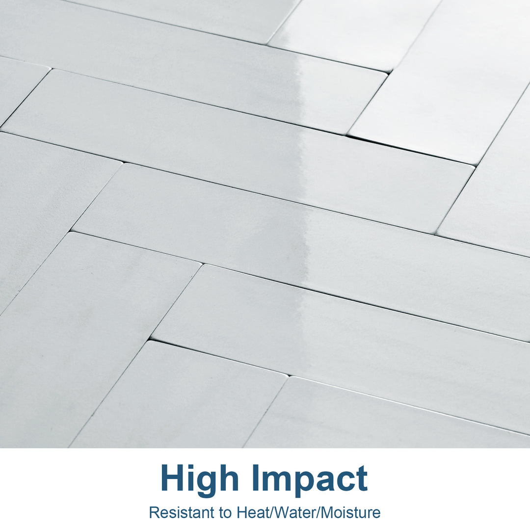 Herringbone Tile Peel and Stick Backsplash Detail