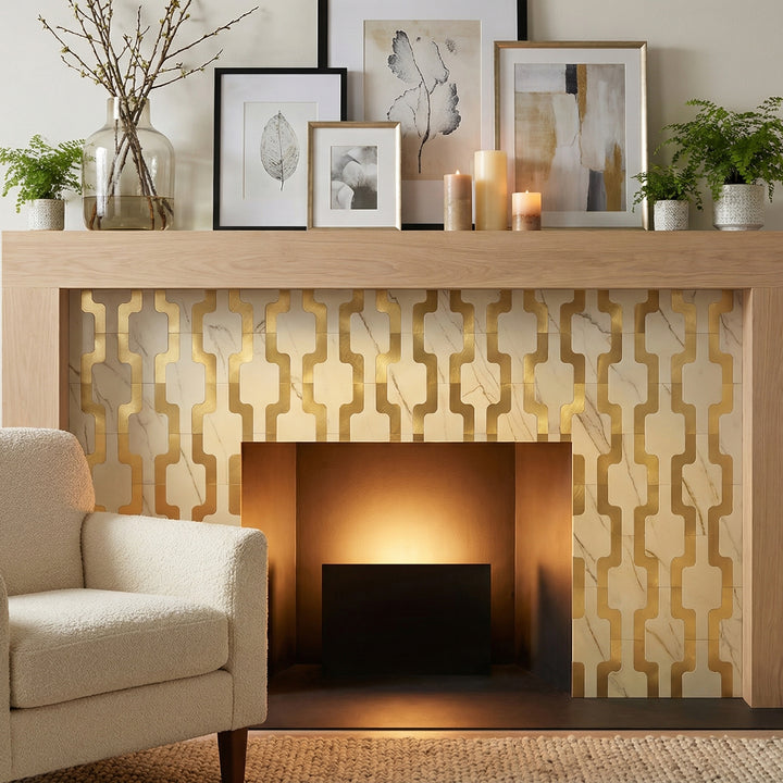 peel and stick tile for fireplace
