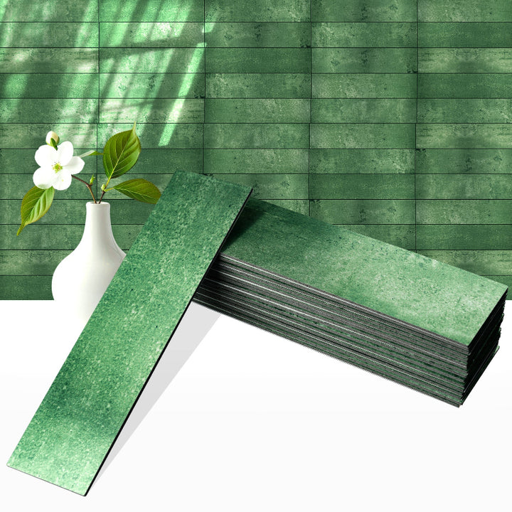 Metal Dark Green Subway Tile