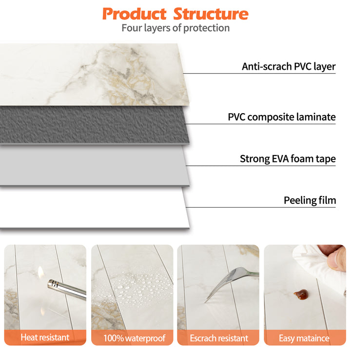peel and stick tile structure