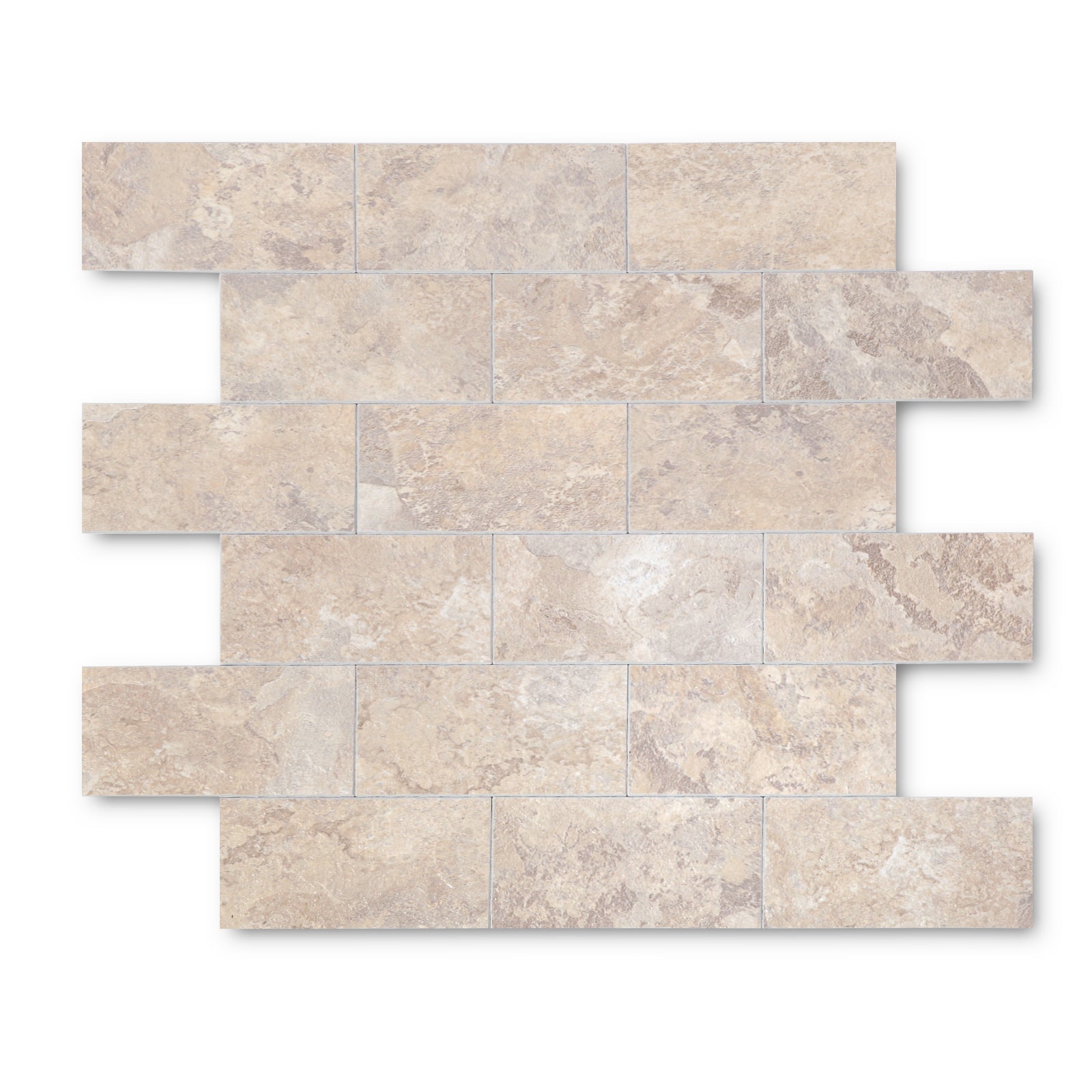 Beige Stone Rocks Peel and Stick Tile Backsplash