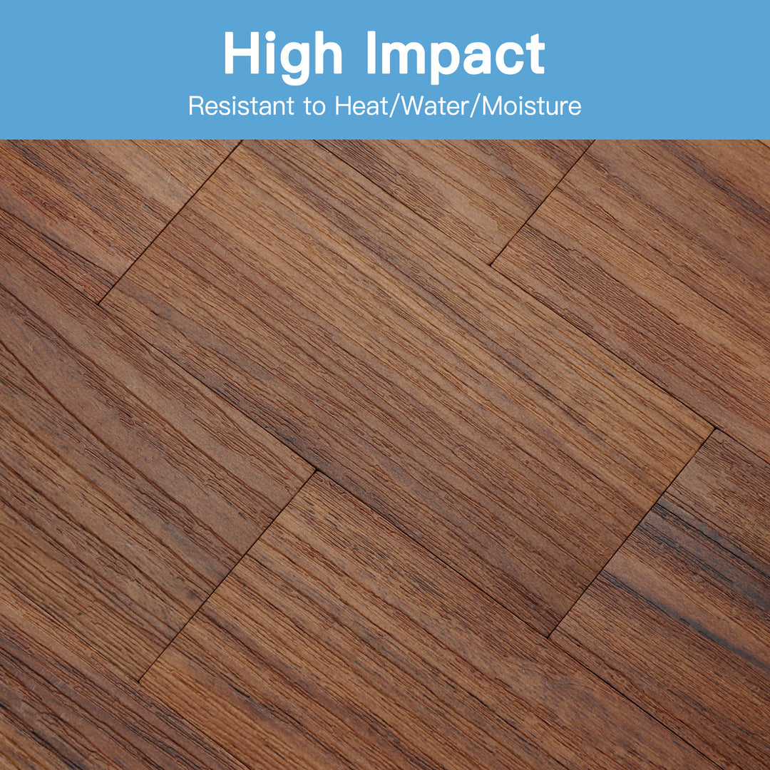 Brown Woodgrain Subway Tile Detail