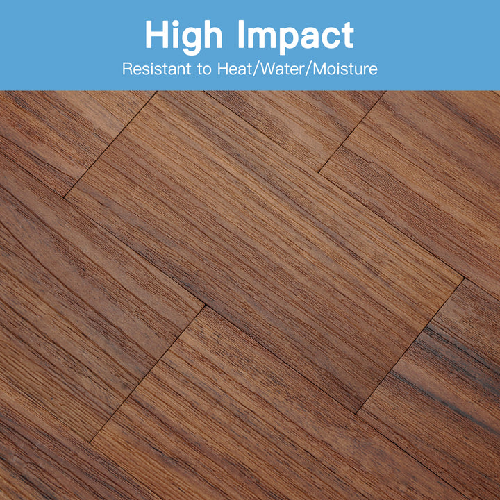 Brown Woodgrain Subway Tile Detail