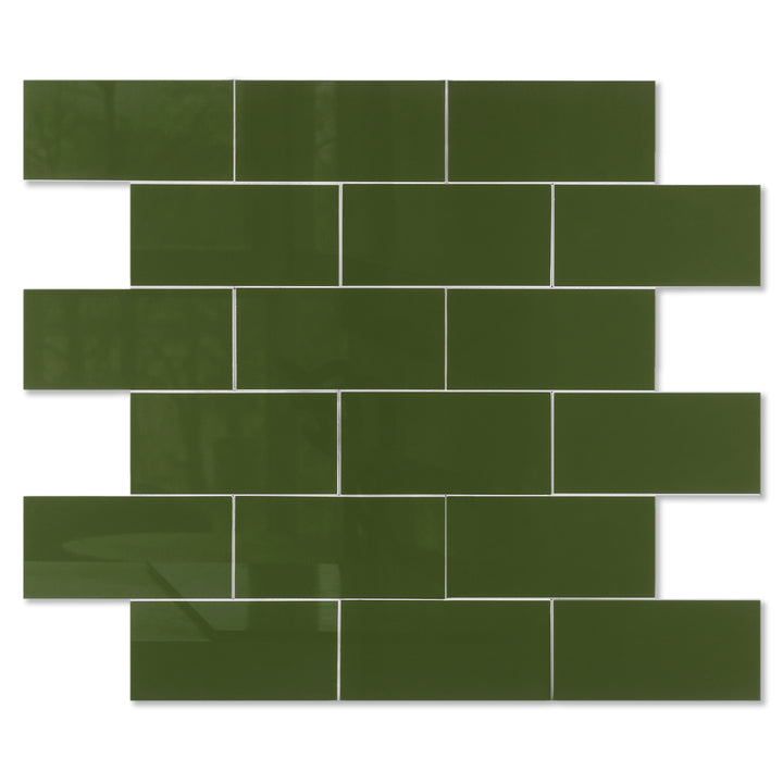 Polished Green Peel and Stick Tile