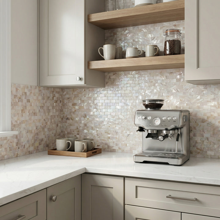 11.8" X 11.8" Colorful Nature Mother of Pearl Tile Peel and Stick Shell Mosaic Tile