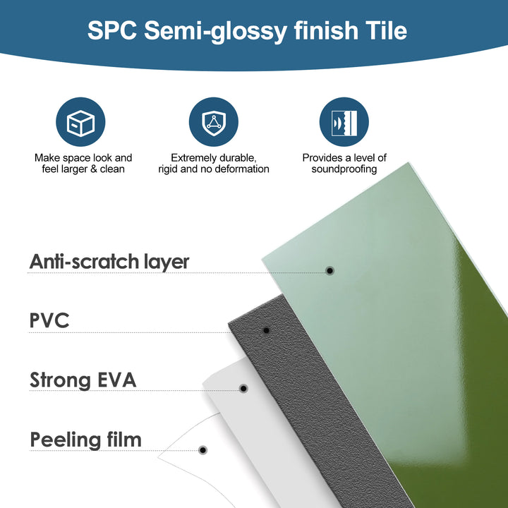 SPC Semi-glossy finish Tile