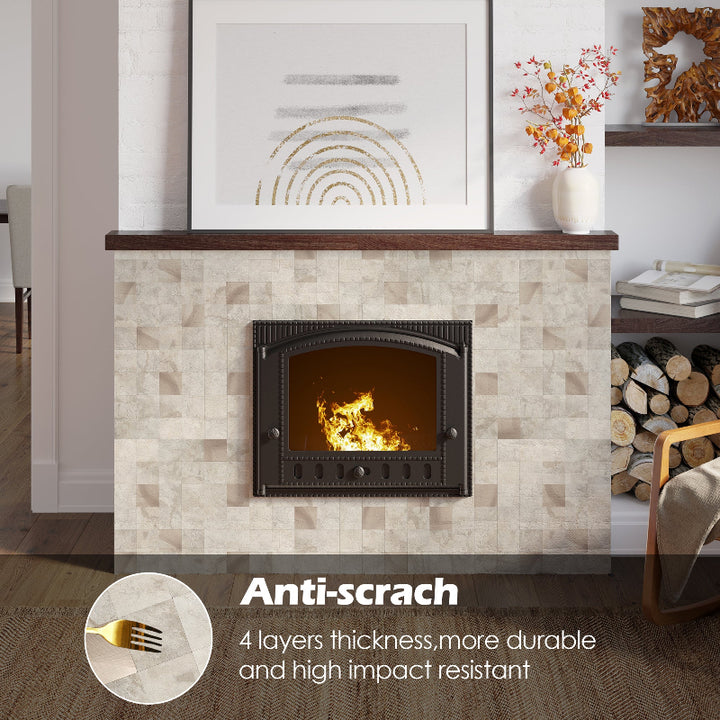 peel and stick fireplace tile