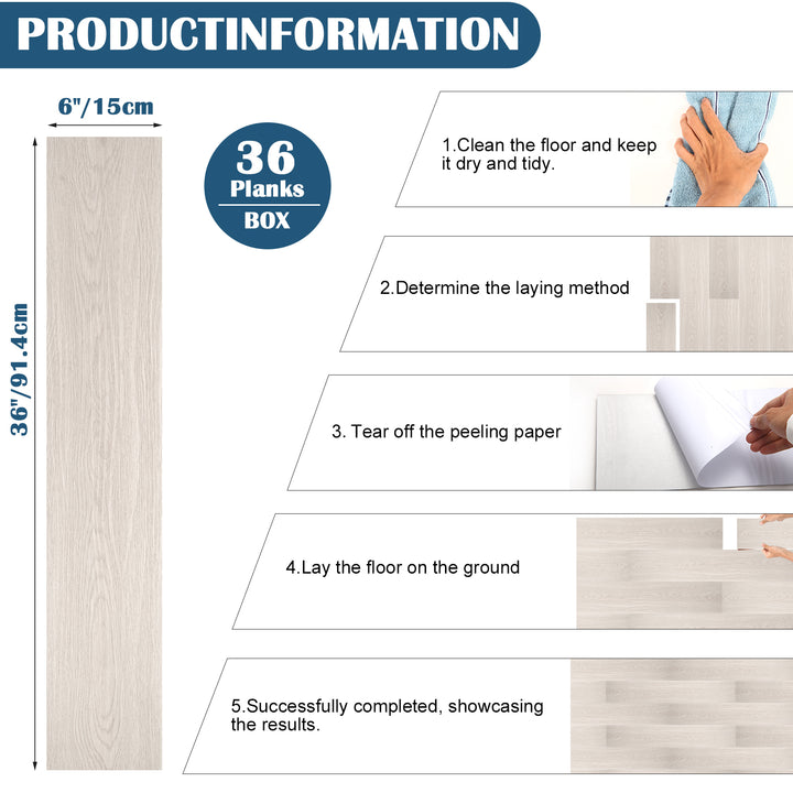 peel and stick flooring size