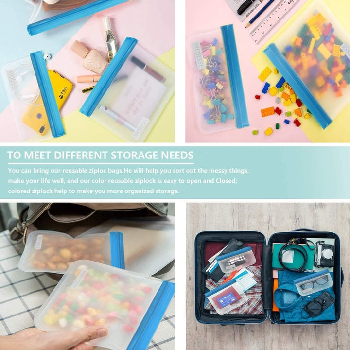 Reusable Storage Leakproof Freezer Bags Storage Bag 10pcs