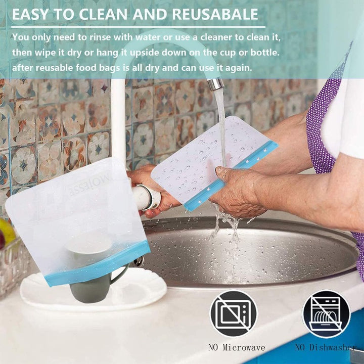 Reusable Storage Leakproof Freezer Bags Storage Bag 10pcs