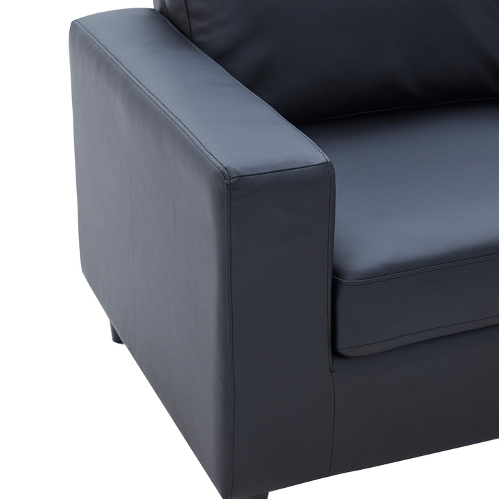 Orisfur. Modern Style 3 Seat Sofa PU Leather Upholstered Couch Furniture for Home or Office (3-Seat Sofa)