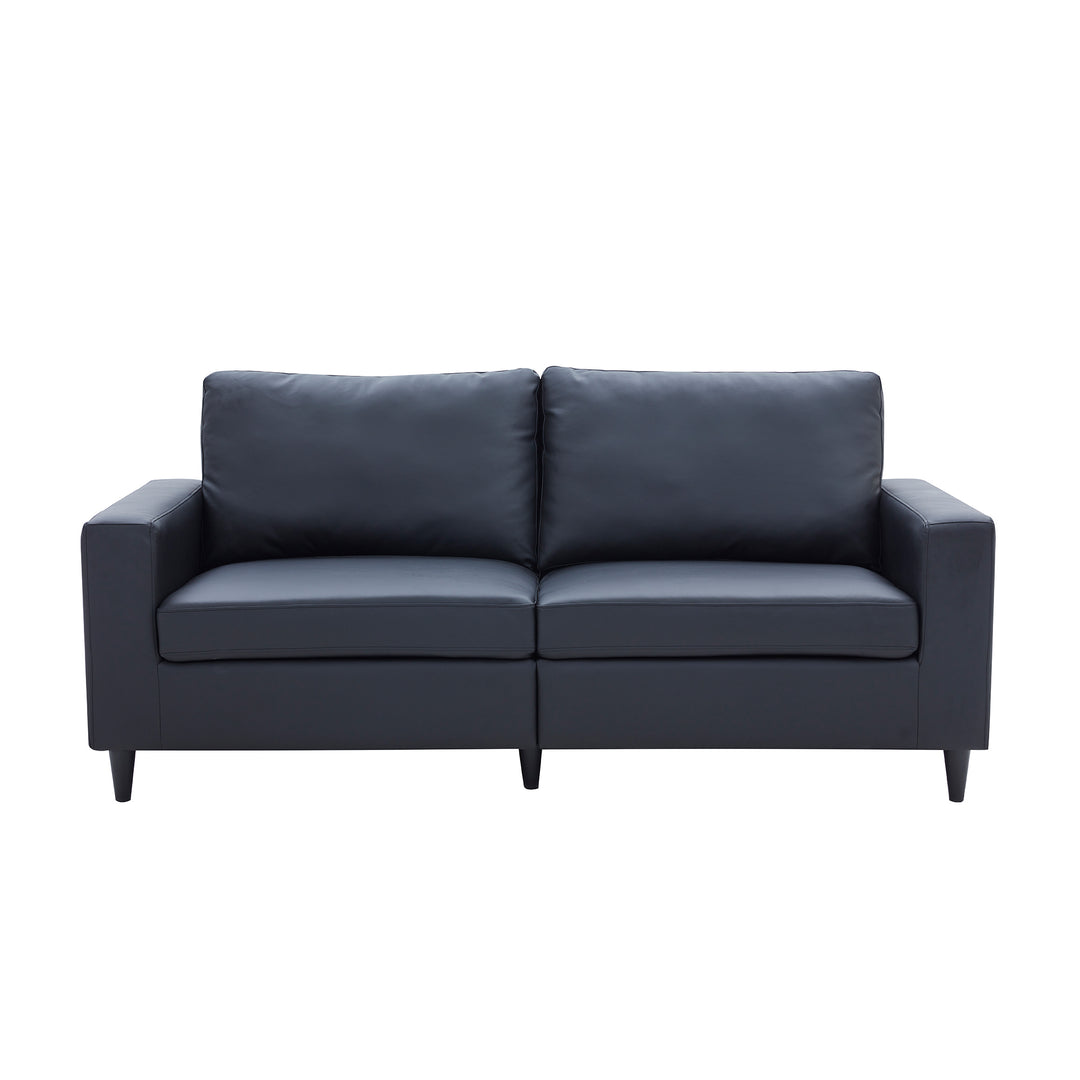 Orisfur. Modern Style 3 Seat Sofa PU Leather Upholstered Couch Furniture for Home or Office (3-Seat Sofa)