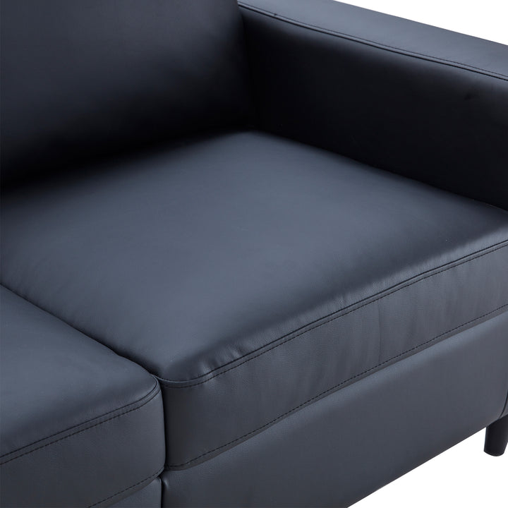 Orisfur. Modern Style 3 Seat Sofa PU Leather Upholstered Couch Furniture for Home or Office (3-Seat Sofa)