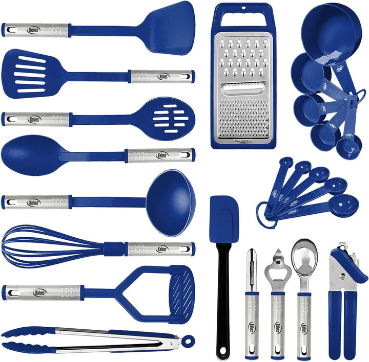 Küchenhelfer-Set aus Nylon und Edelstahl, 24-teilig 