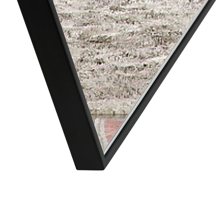 Black Solid Wood Frame Full-length Mirror, Dressing Mirror 44"*16"
