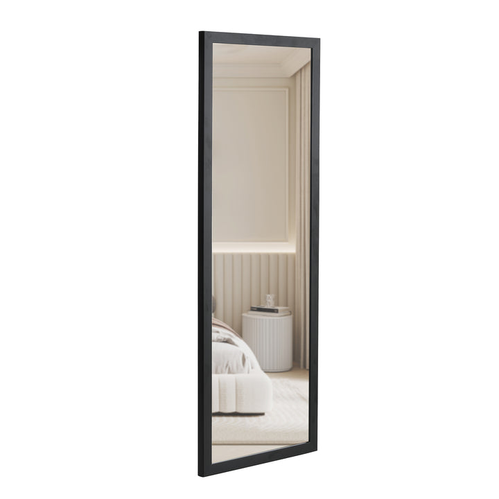 Black Solid Wood Frame Full-length Mirror, Dressing Mirror 44"*16"