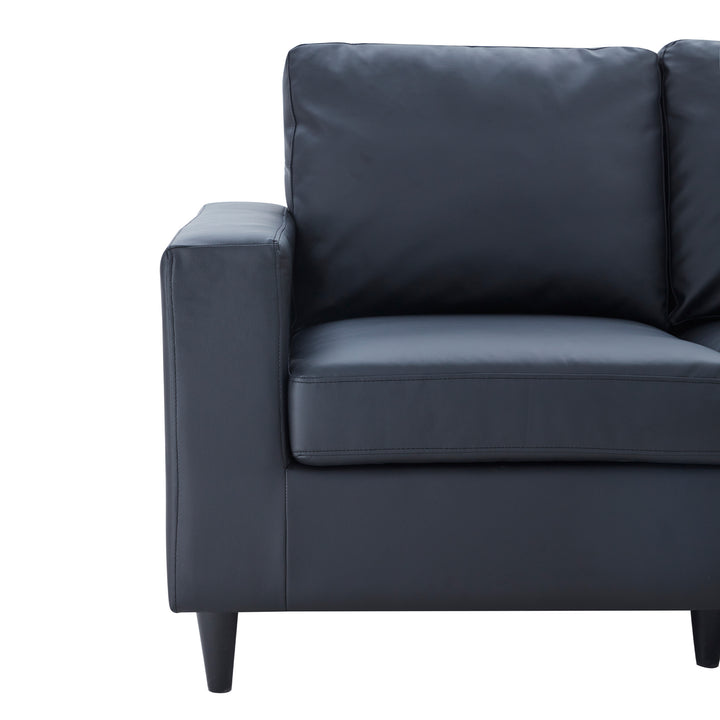 Orisfur. Modern Style 3 Seat Sofa PU Leather Upholstered Couch Furniture for Home or Office (3-Seat Sofa)